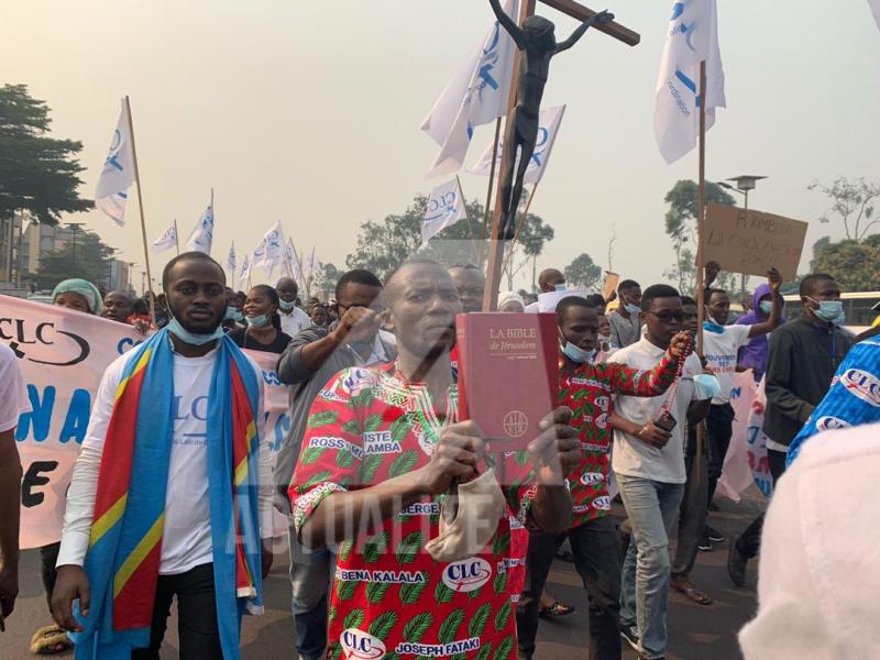 Des milliers des manifestants de la marche de CLC à Kinshasa/PH. ACTUALITE.CD