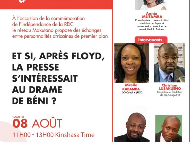 SAMEDI 8 AOUT (11H – 13 H – Kinshasa Time)