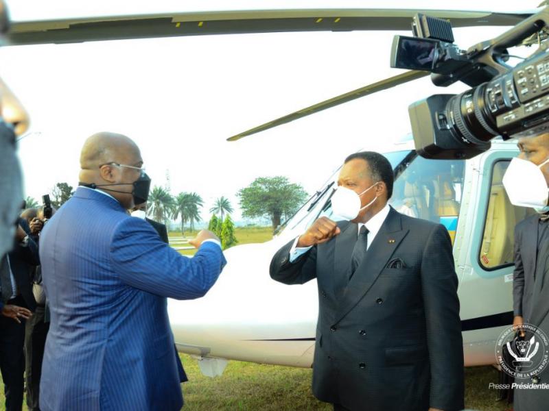 Félix Tshisekedi et Denis Sassou à à Kinshasa/Ph Présidence
