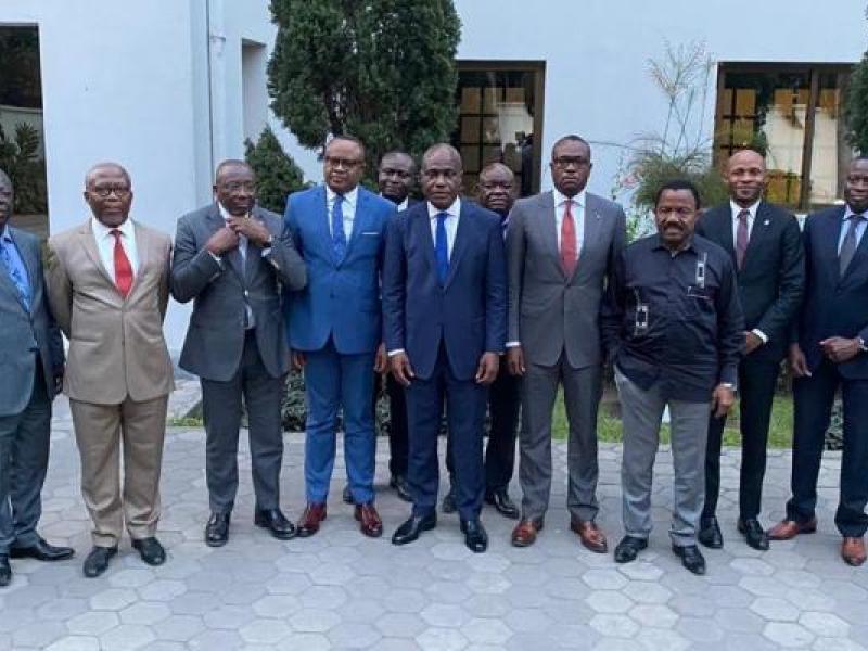 Le Groupe de 13 parlementaires après la rencontre avec Martin Fayulu/Ph. Droits tiers 
