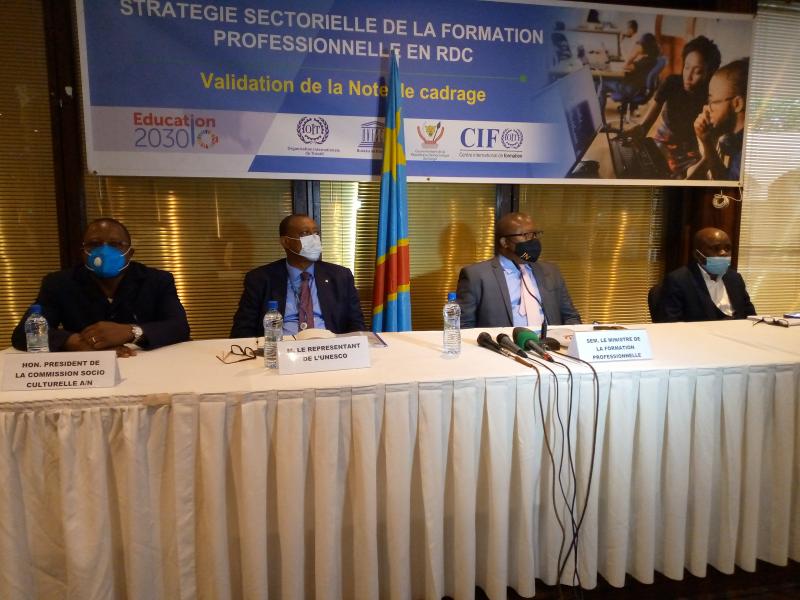 Cérémonie officielle de clôture de l'atelier par le ministre John Ntumba/Ph. ACTUALITE.CD
