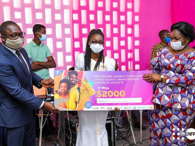 RDC : Esther Dinavanga a remporté le premier prix du concours Jeunes Talents Covid-19