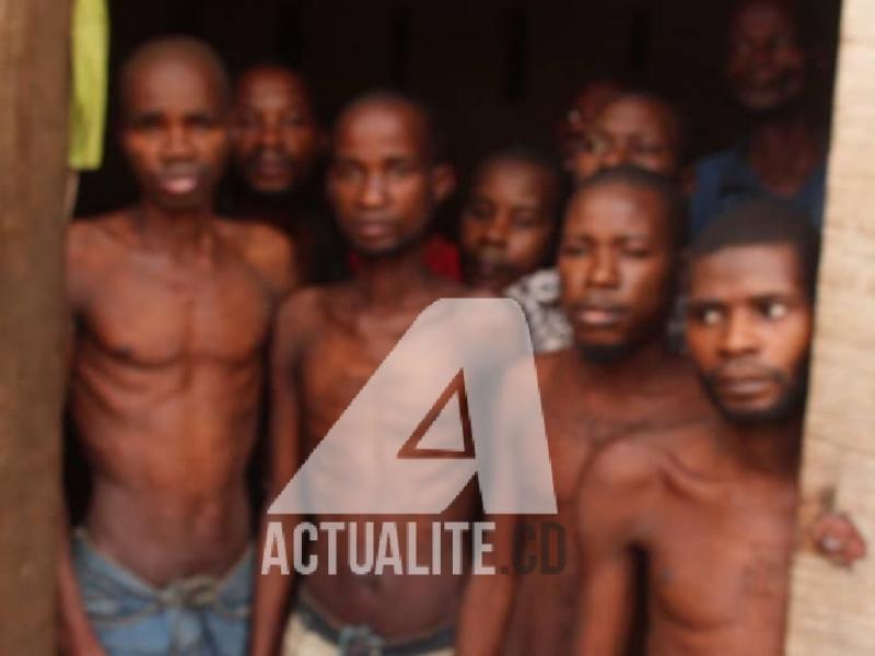 Les prisonniers de la prison d'Iyombe à Inongo. Ph. ACTUALITE.CD.