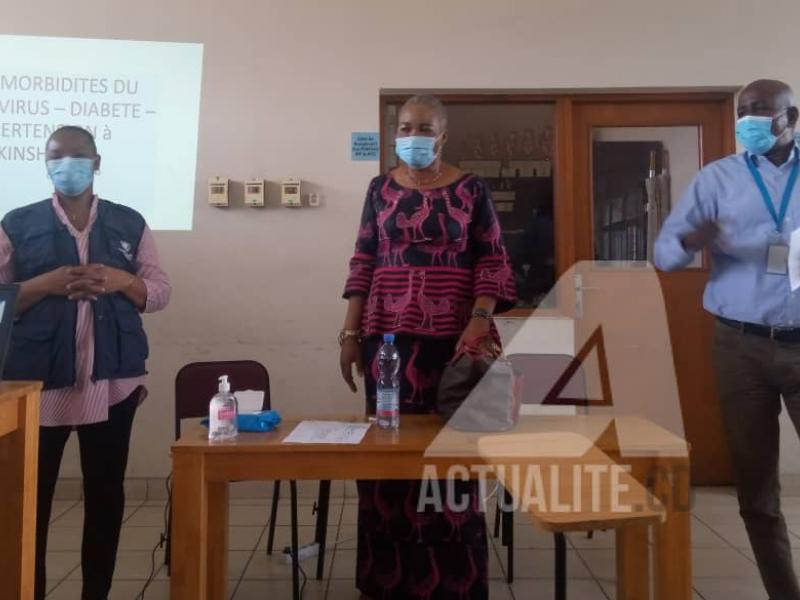 Les acteurs de la santé en préparatif de la campagne de dépistage massif du diabète et de l’hypertension prévue à Kinshasa pour réduire le risque de décès par Covid-19/Ph ACTUALITE.CD 