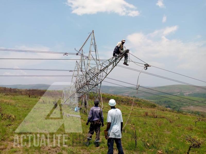 Écroulement d'un pylône de la SNEL à Maluku. Ph. ACTUALITE.CD