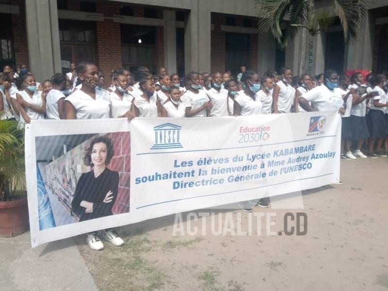 Les élèves du Lycée Kabambare. Photo ACTUALITE.CD. 