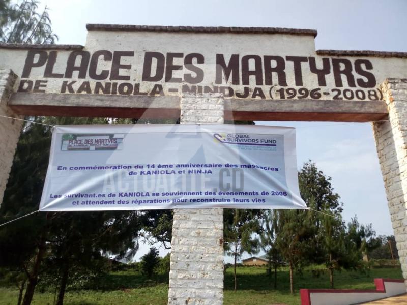 Place des martyrs à Kaniola/Ph ACTUALITE.CD