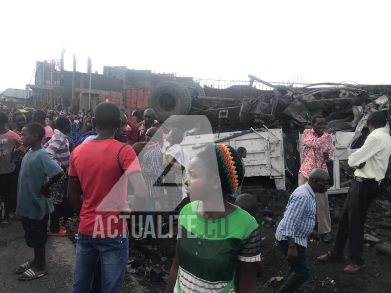 Un camion accidenté près Goma/Ph Yvonne Kapinga