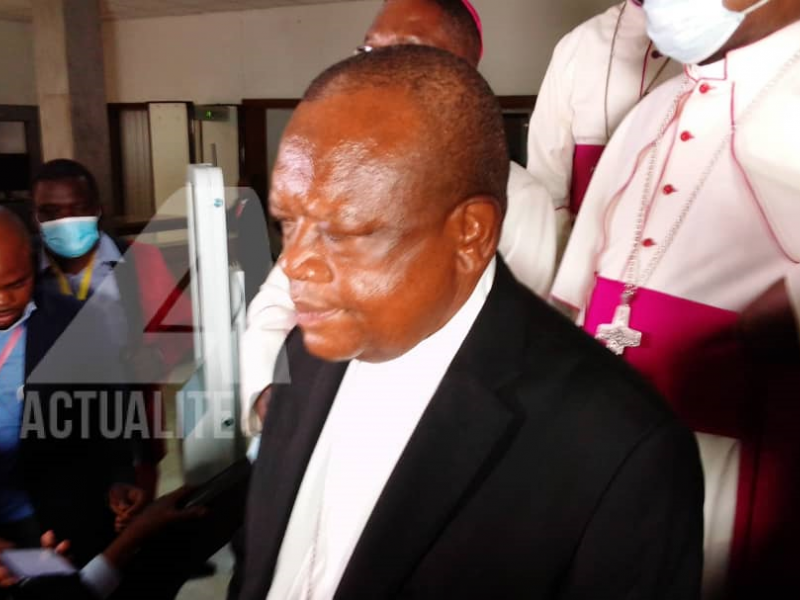 Le cardinal Fridolin Ambongo au Palais de la Nation après consultations/Ph ACTUALITE.CD
