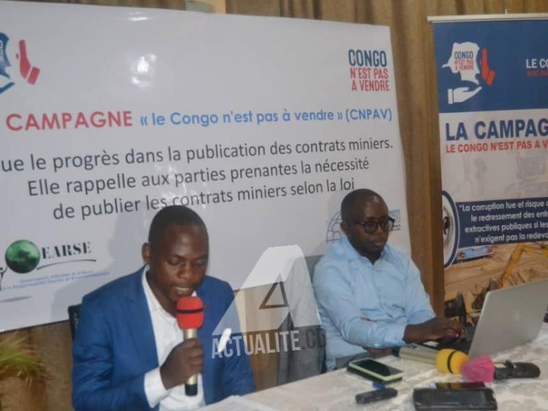 La Conférence de presse à Lubumbashi de la Campagne le Congo n'est pas à vendre/Ph.ACTUALITE.CD
