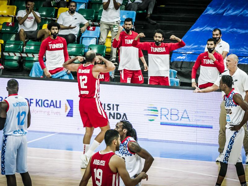Les Léopards Basketball face à la Tunisie. PH/Droits tiers.