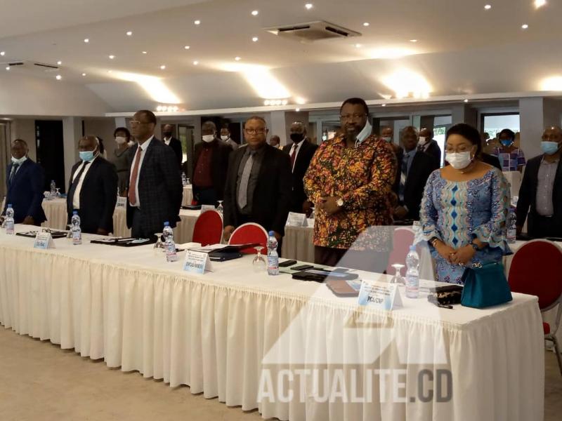 Les participants à l’atelier de mise à niveau et de lancement des équipes de renforcement des capacités municipales « Task-Force Municipales (TFM) ». Ph. ACTUALITE.CD