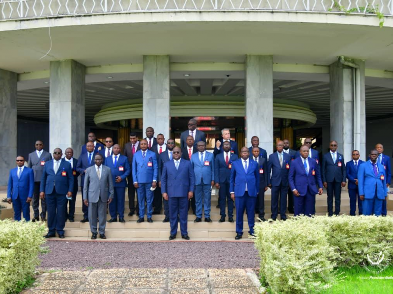 Les gouverneurs des provinces et le chef de l'Etat à l'ouverture de la 7e conférence à Kinshasa/Ph Présidence 