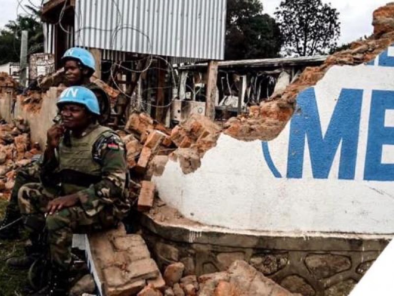 Une base de la Monusco à Beni détruite par la population en colère suite à l'insécurité/Ph ACTUALITE.CD