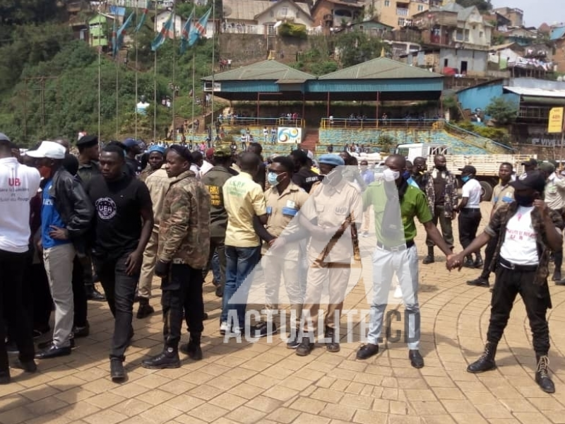 Les étudiants rassemblés à la Place de l'indépendance à Bukavu/Ph ACTUALITE.CD
