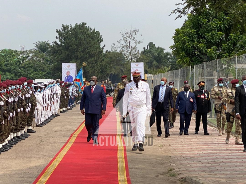 Félix Tshisekedi à l'ouverture de l'école de guerre de Kinshasa/Ph ACTUALITE.CD