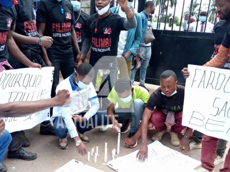 RDC : des mouvements  citoyens  ont marché  à Lubumbashi pour rappeler à  Tshisekedi  sa promesse “de sécuriser l'est  du pays”