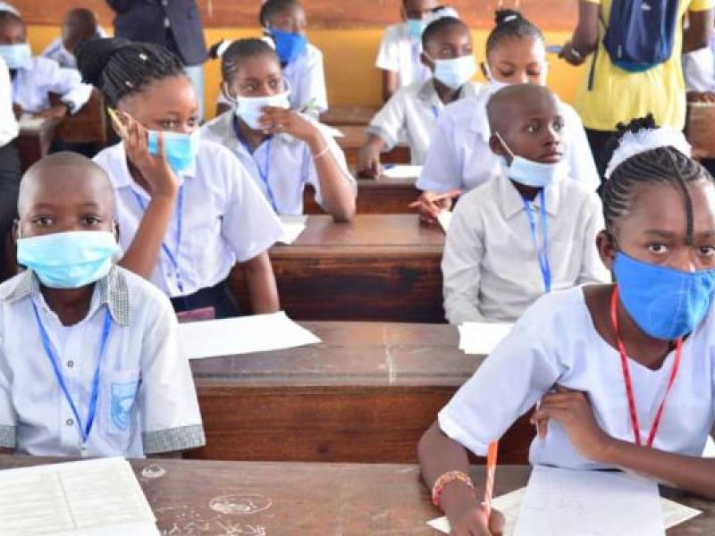 Les élèves dans une salle de classe à l'Institut de Goma/Ph ACTUALITE.CD