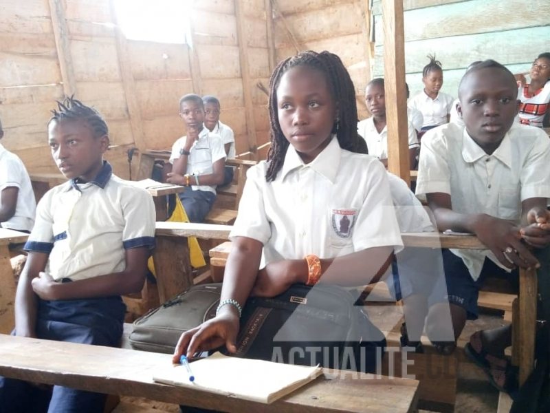 Les élèves dans une classe de l'école primaire Virunga/Ph ACTUALITE.CD
