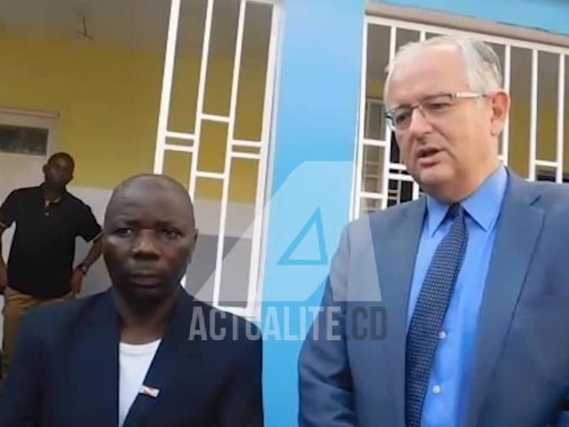 François Grignon directeur de la division politique de la MONUSCO et Raphaël Mututa président de la Fondation Katangaise/Ph ACTUALITE.CD