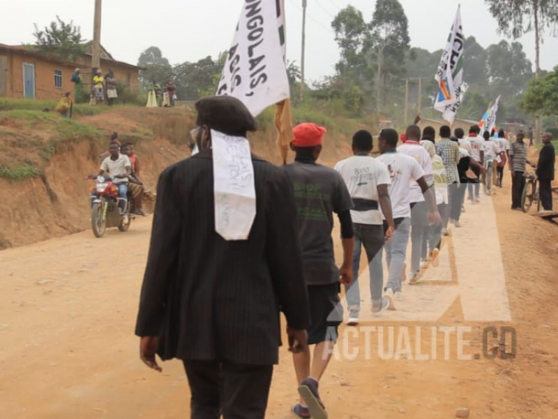 Les militants de Lucha partis de Butembo à Beni/Ph ACTUALITE.CD