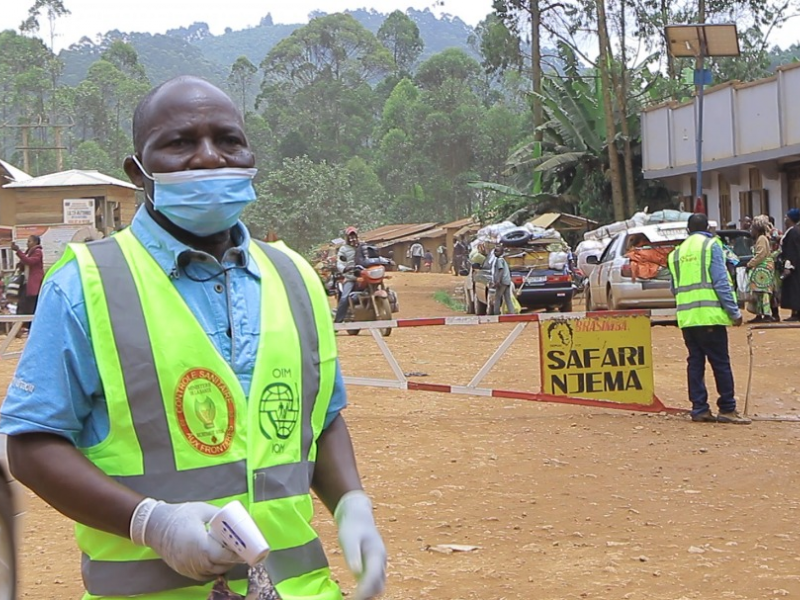 Un agent de riposte contre Ebola affecté à l'entrée de Butembo/Ph ACTUALITE.CD