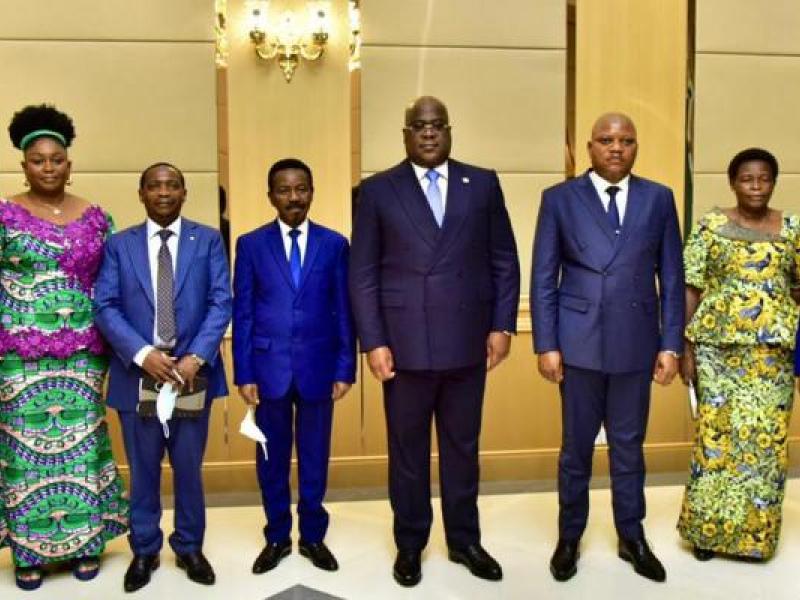 Félix Tshisekedi et les membres du bureau de l'Assemblée nationale/Ph Présidence 