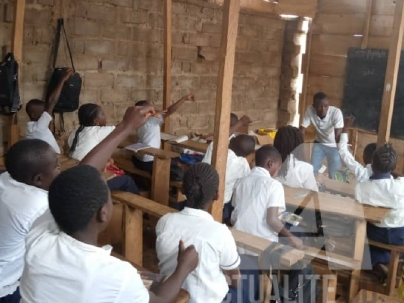 Illustration. Les élèves dans une classe de l'école primaire Virunga/Ph ACTUALITE.CD