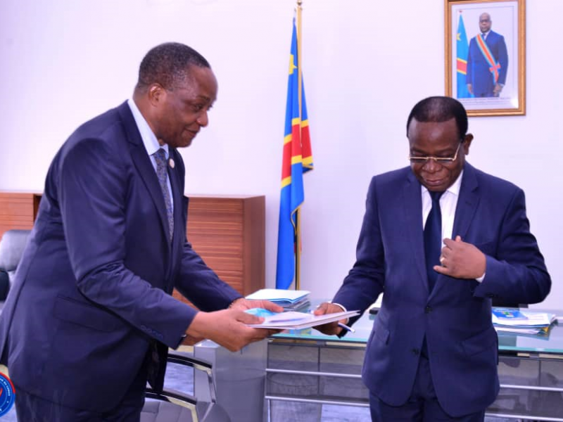 Sur la photo, Alphonse Ntumba Luaba et Bahati Lukwebo