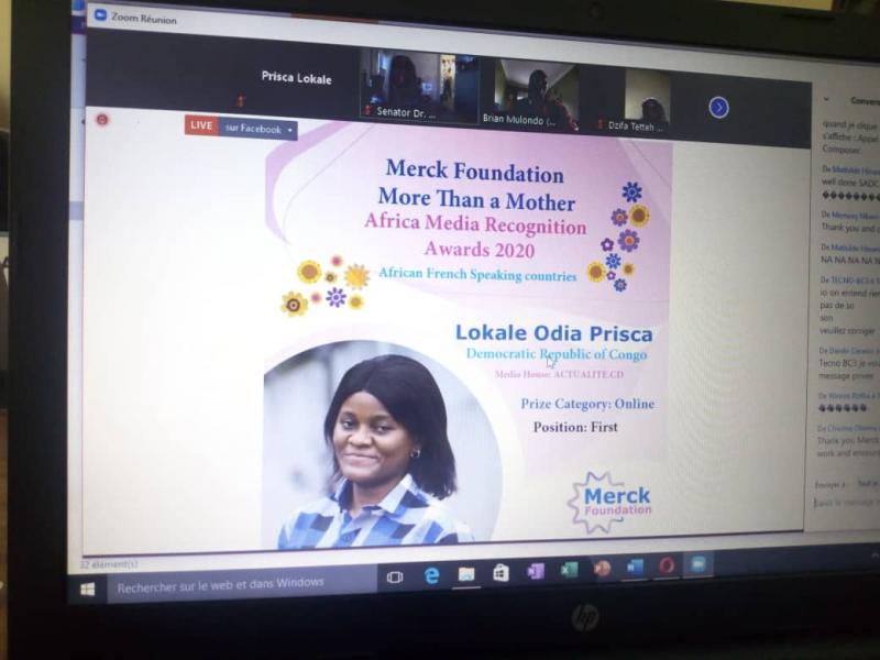 PRMA- Merck 2020 : la RDC a reçu un prix pour la sensibilisation sur l'infertilité