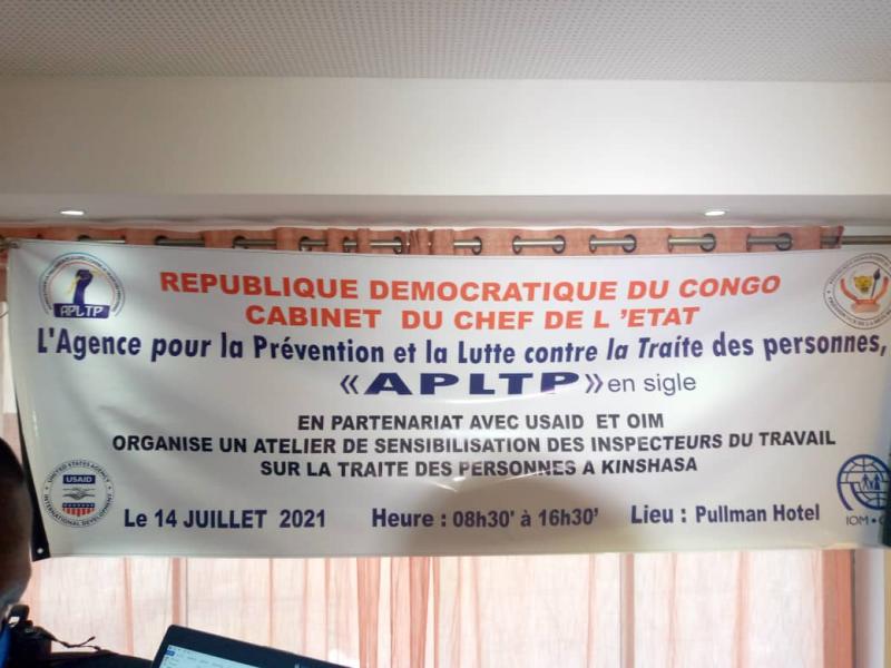 Atelier de sensibilisation des inspecteurs du travail sur la traite des personnes en RDC. Ph. ACTUALITE.CD