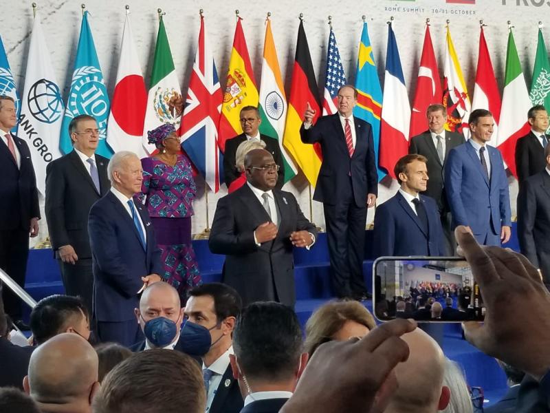 Félix Tshisekedi aux côtés des dirigeants mondiaux au sommet du G20 à Rome