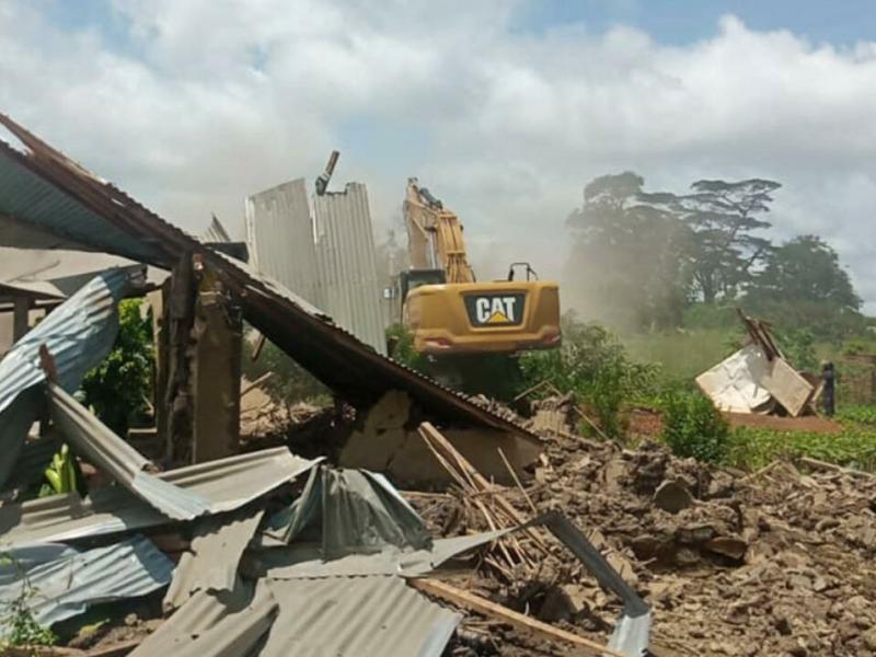 Déguerpissement à Durba. Photo droits tiers