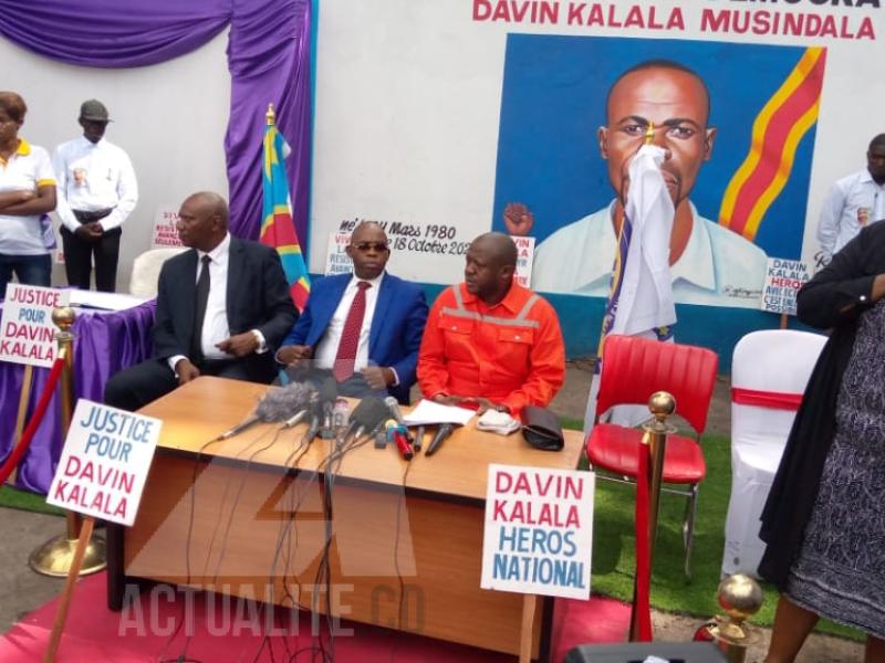 Conférence de presse de l'ECIDE sur le décès de son militant Davin Kalala