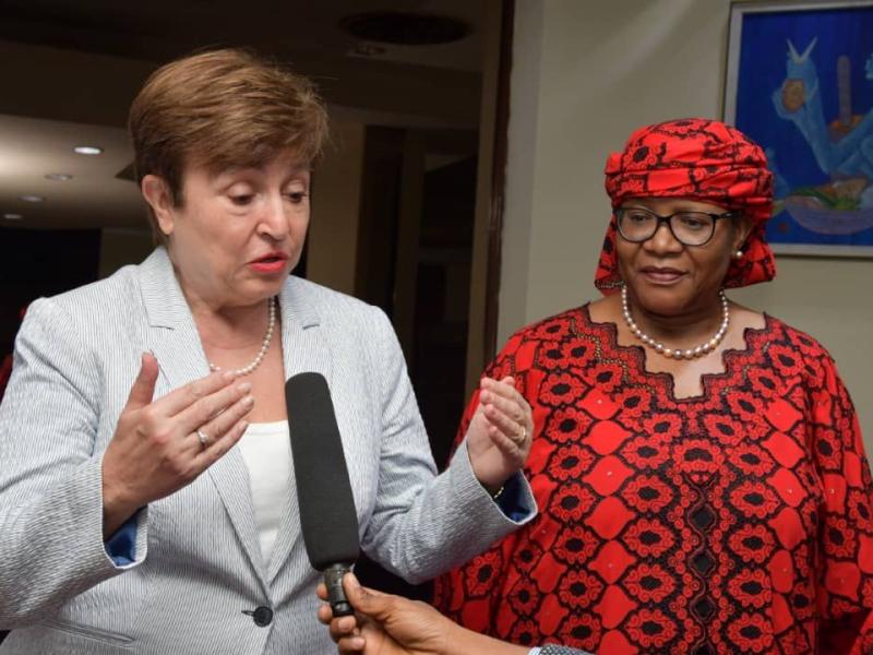 La DG du FMI Kristalina Georgieva et la Gouverneure de la BCC Malangu Kabedi