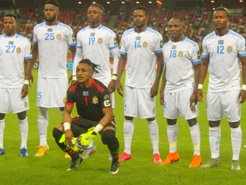 Les Léopards lors d'un match au CHAN CAMEROUN 2020