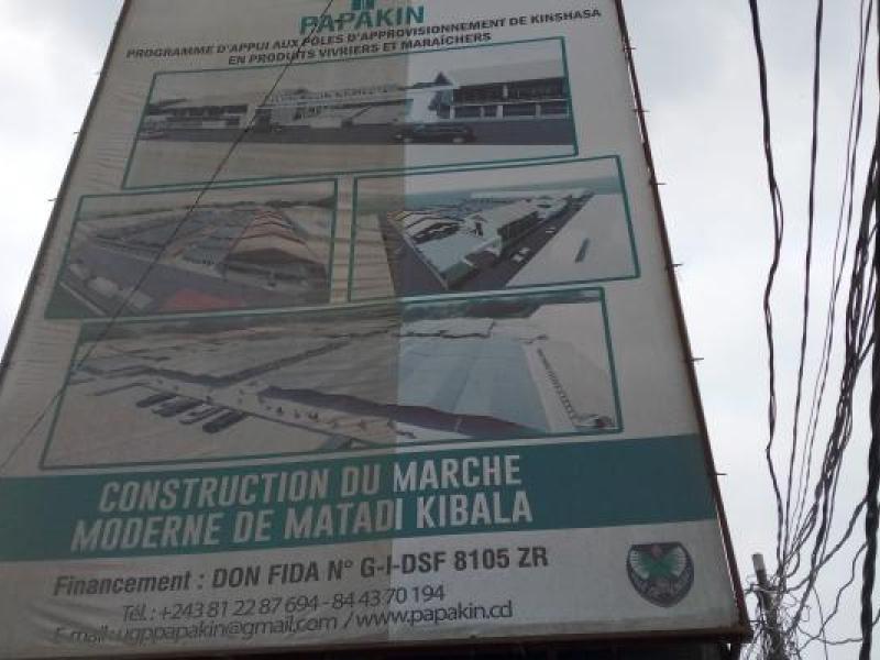Maquette plan de construction du marché moderne Matadi Kibala