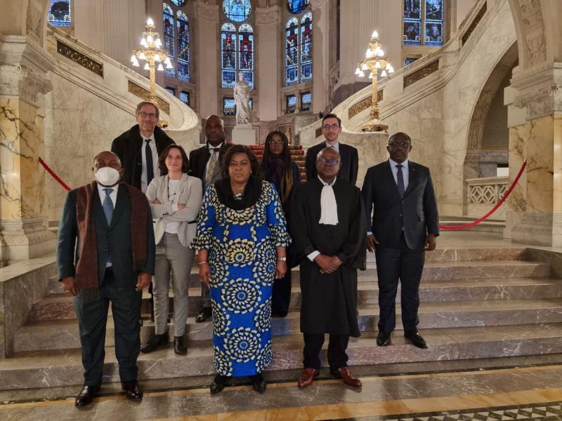 La ministre de la justice et la délégation de la RDC à la Haye