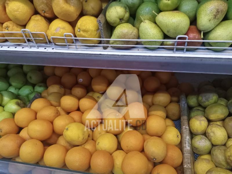 Les fruits en vente dans un Supermarché