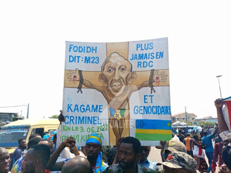 Manifestation contre le soutien du Rwanda au mouvement du M23