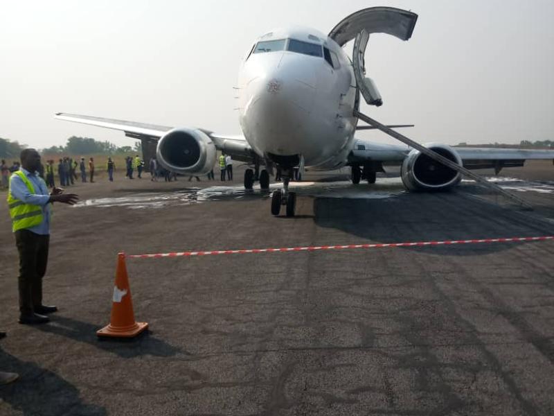 Un avion rate son atterrissage à Kananga
