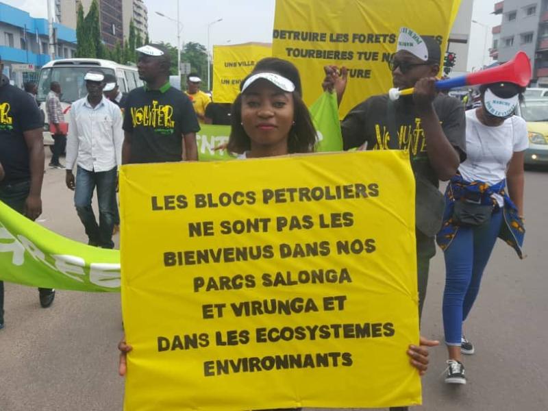 Des militants pro-climat marchent à Kinshasa 