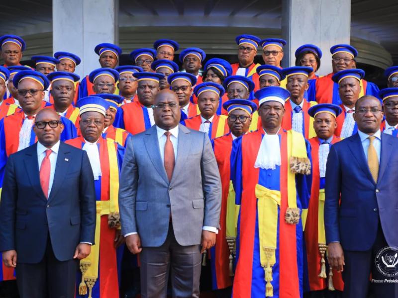 Félix Tshisekedi et les hauts magistrats de l'Ordre judiciaire et de l'Ordre administratif