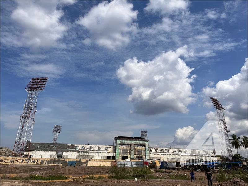 Le stade Tata Raphaël en réhabilitation/Ph. ACTUALITE.CD