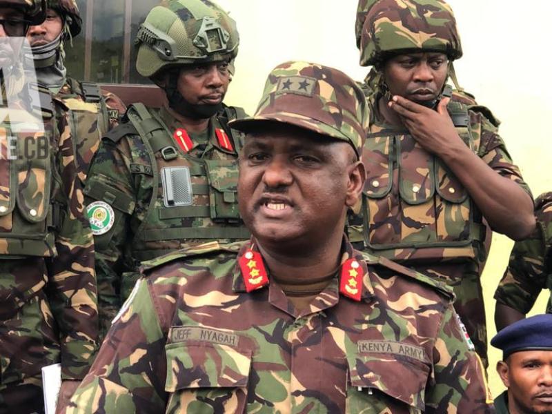 général-major kenyan Jeff Nyangah, commandant de la force régionale de l'EAC