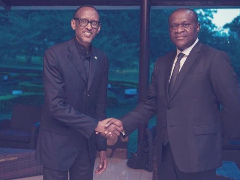 Fortunat Biselele et Paul Kagame
