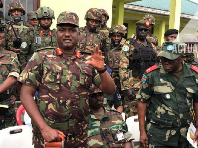 Les officiers de la force régionale de l'EAC à Goma