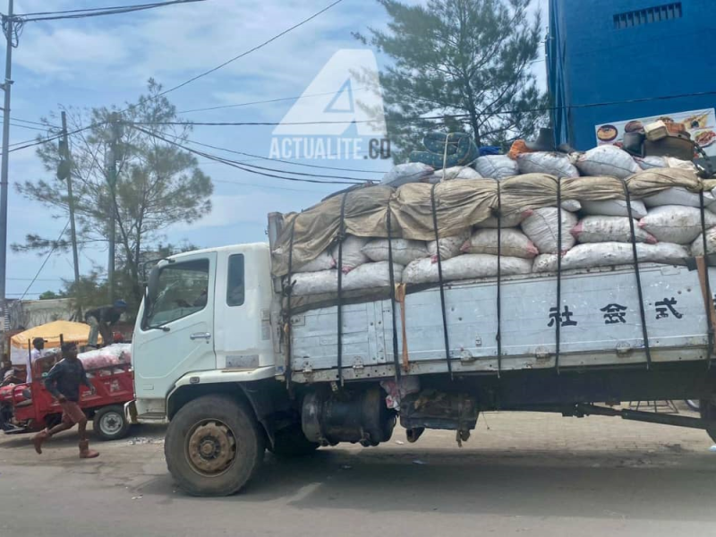 L'arrivée à Goma d'un camion avec marchandises en provenance de Rutshuru