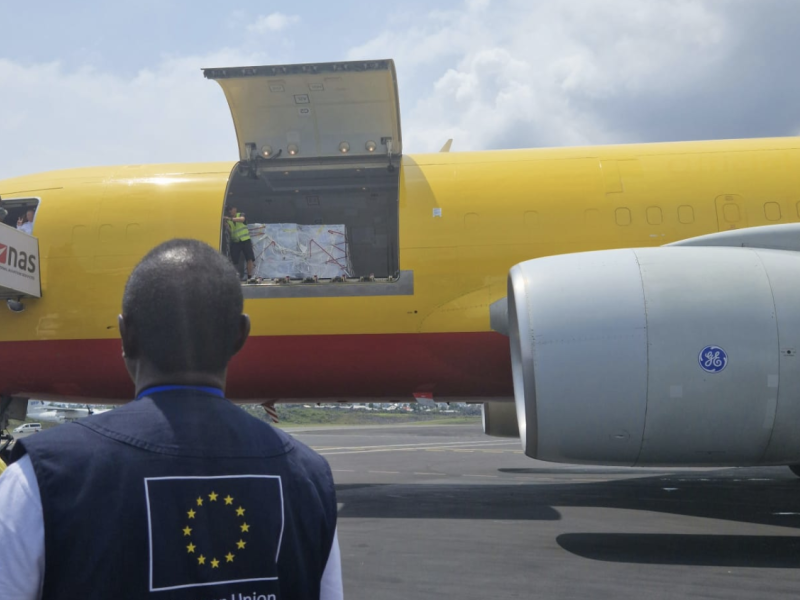 Le troisième vol du pont aérien humanitaire européen