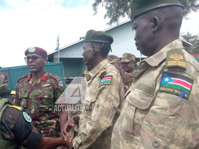 Les militaires de l'EAC à Kibumba